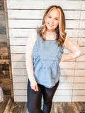 Chambray V Top